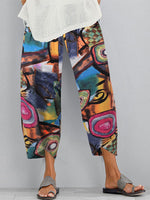 Multi Casual Abstract Printed Pants