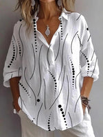 LilyWish Basic White Long Sleeve Top