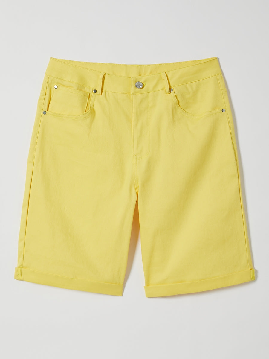 Solid Summer Shorts with Pockets