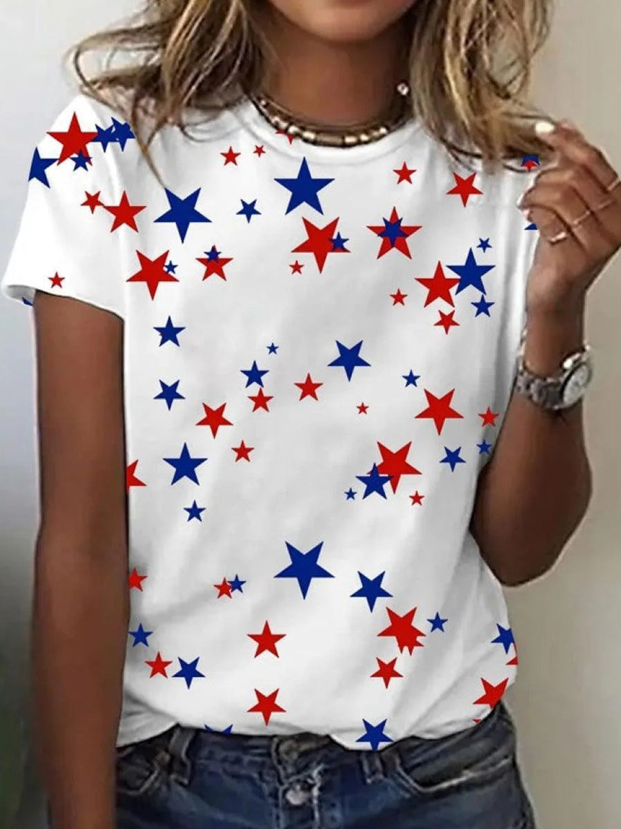 LilyWish Classy Round Neck Short Sleeve Top