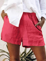 Women's Lightweight Cotton Drawstring Shorts with Pockets