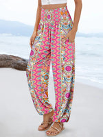 Pink Elastic Waistband Pants