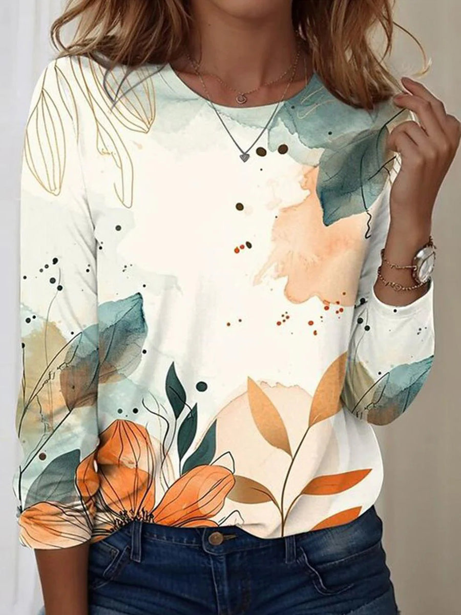 Comfy Long Sleeve Round Neck Top