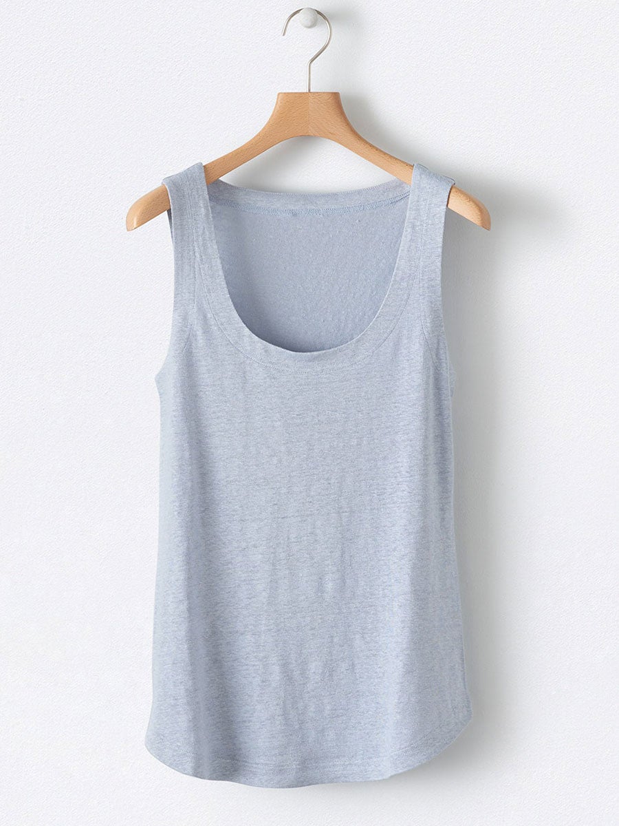 LilyWish Solid Square Neck Casual Tank Tops