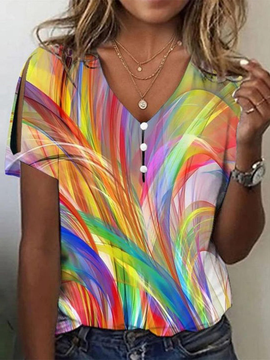LilyWish Colourful Gradient Blouse