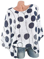 LilyWish Polka Dot Three Quarter Sleeve Casual Blouse