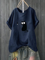 LilyWish Cartoon Print Cute Short Sleeve Casual T-Shirt