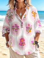 LilyWish Sweet Collared Long Sleeve Top