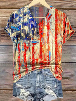 LilyWish Popular V-Neck Short Sleeve Top