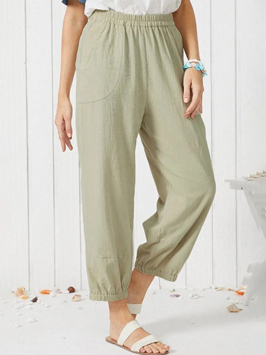 Pure Linen Casual Pants