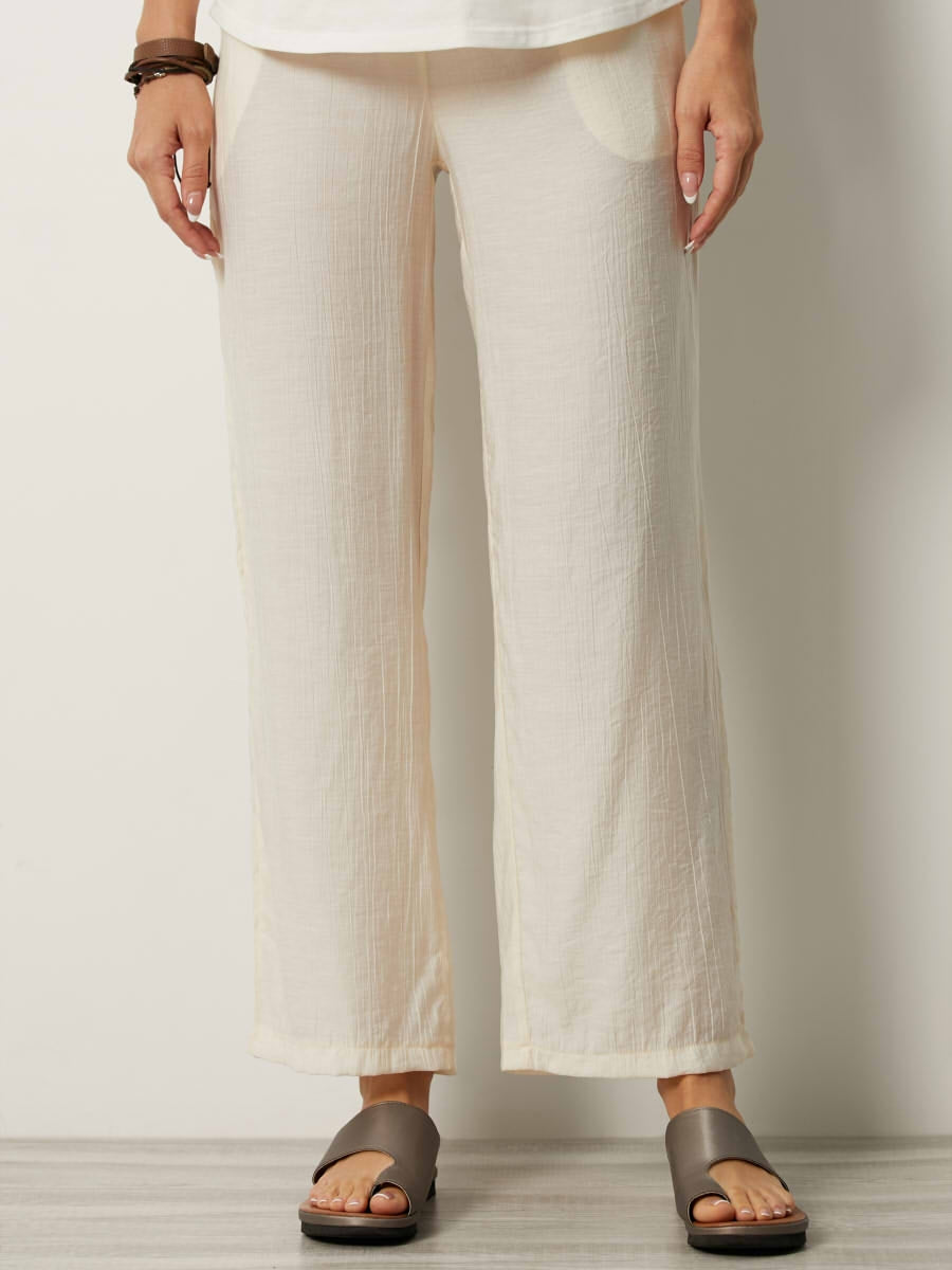 Summer Breeze Pull-On Crinkle Gauze Pants