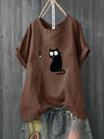 LilyWish Cartoon Print Cute Short Sleeve Casual T-Shirt