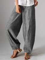Casual Gray Loose Long Pants