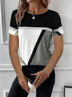 Trendy Color Block Women's Tee