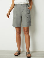 Solid Pockets Summer Casual Shorts