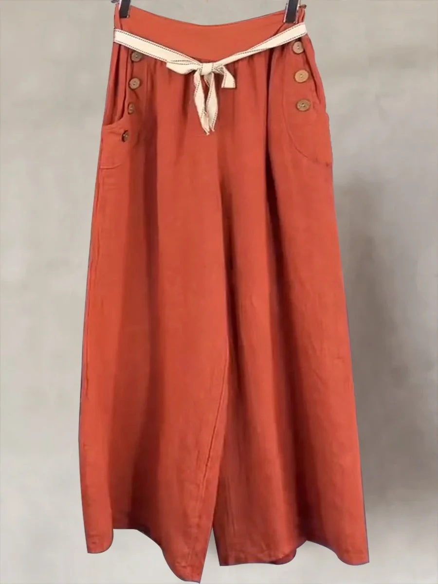 Women's Solid Color Wide Leg Pants