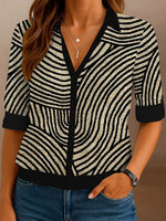 LilyWish Trendy Short Sleeve Black Top