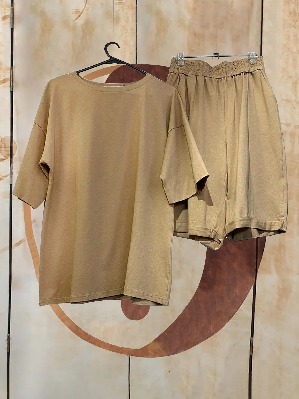 Khaki Casual Outfit Sets