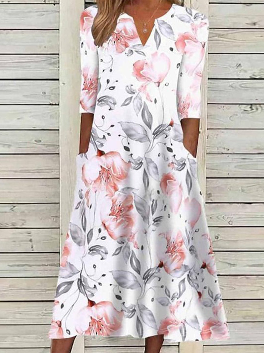 Floral Print Casual Dress