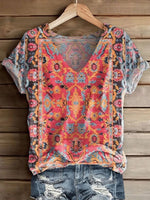 LilyWish Special V-Neck Short Sleeve Top