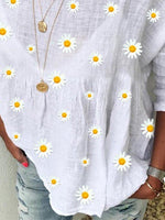 LilyWish Crew Neck Floral Shift Casual Blouse