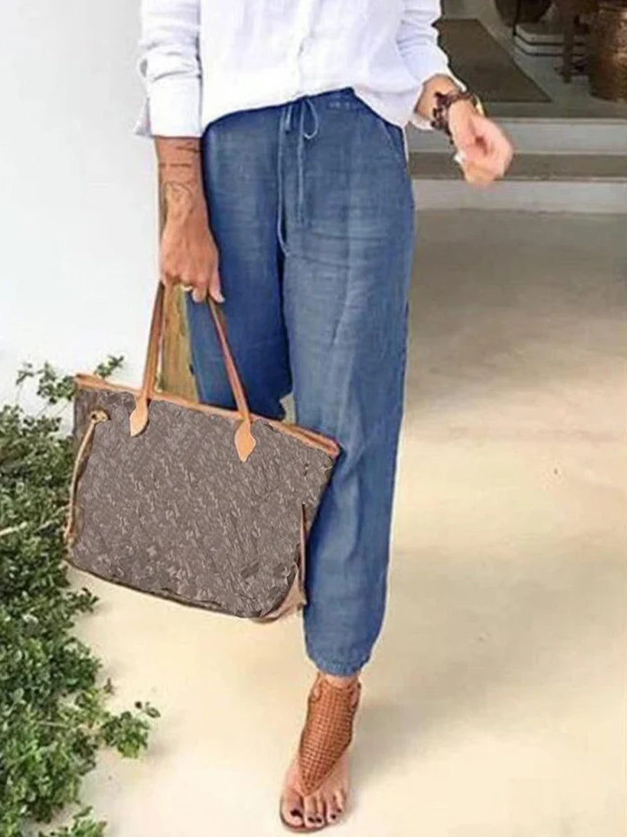 Women's Casual Solid Color Trousers