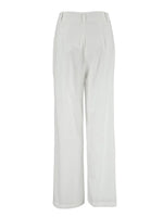 High Waisted Loose Buttoned Pockets Solid Color Suit Pants