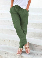 Pockets Casual Solid Color Pants
