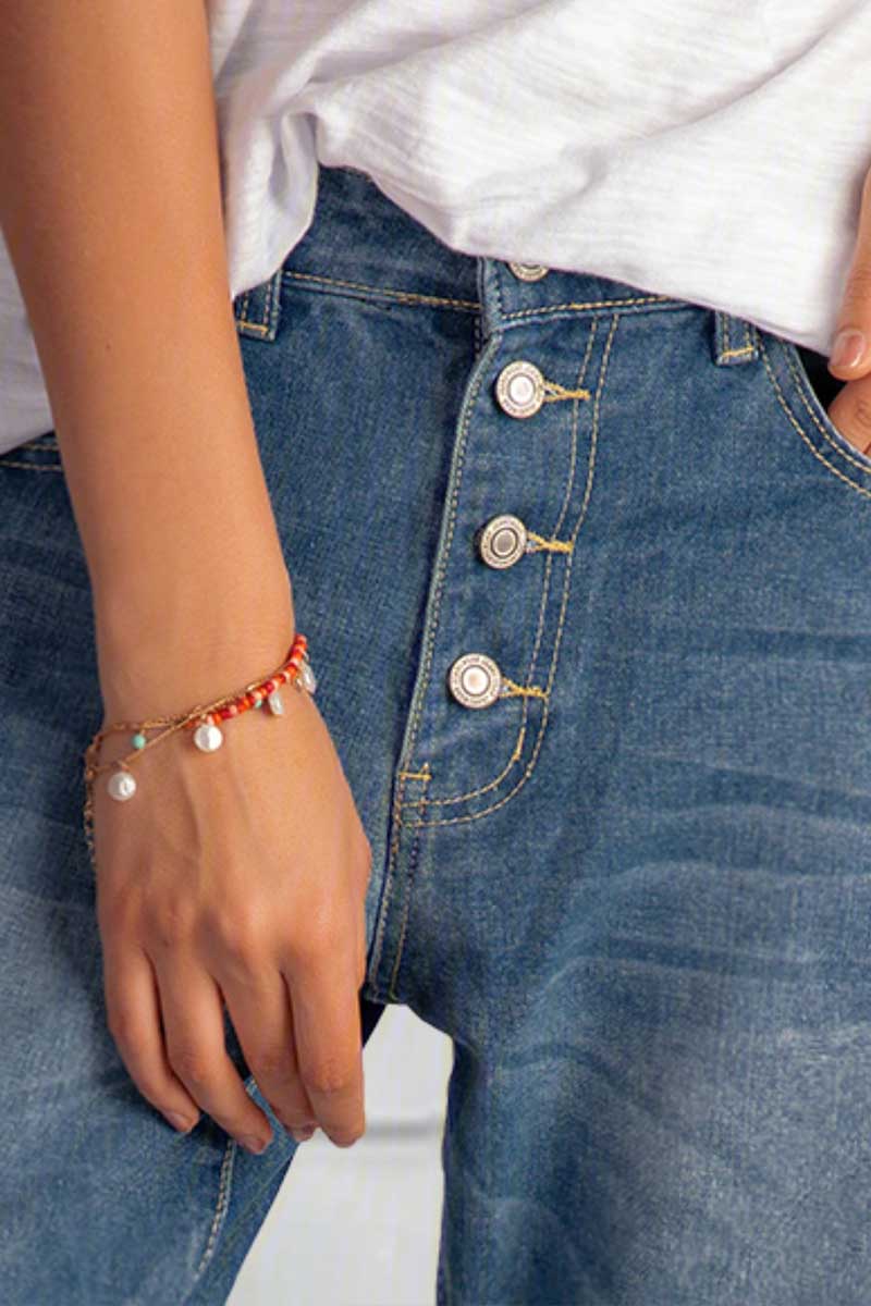 Women's Button Fly Relaxed Fit Jeans