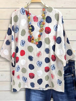 LilyWish Modern Round Neck 3/4 Sleeve Top