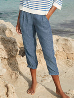 Solid Basic Capris Pants