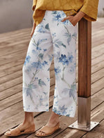 Floral Print Casual Loose Pants