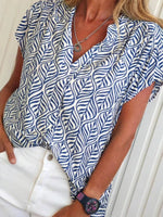 LilyWish Fresh Blue Short Sleeve Top