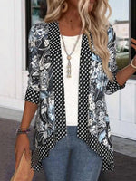 Casual Black Long Sleeve Outerwear