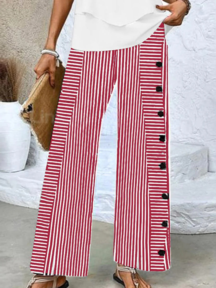 Classy Striped Print Pants