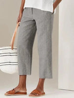 Thin Solid Color High Waisted Harlem Casual Pants