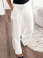 LilyWish Simple Plain Side Pocket Pants