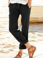 LilyWish Solid Color Casual Straight leg Pants