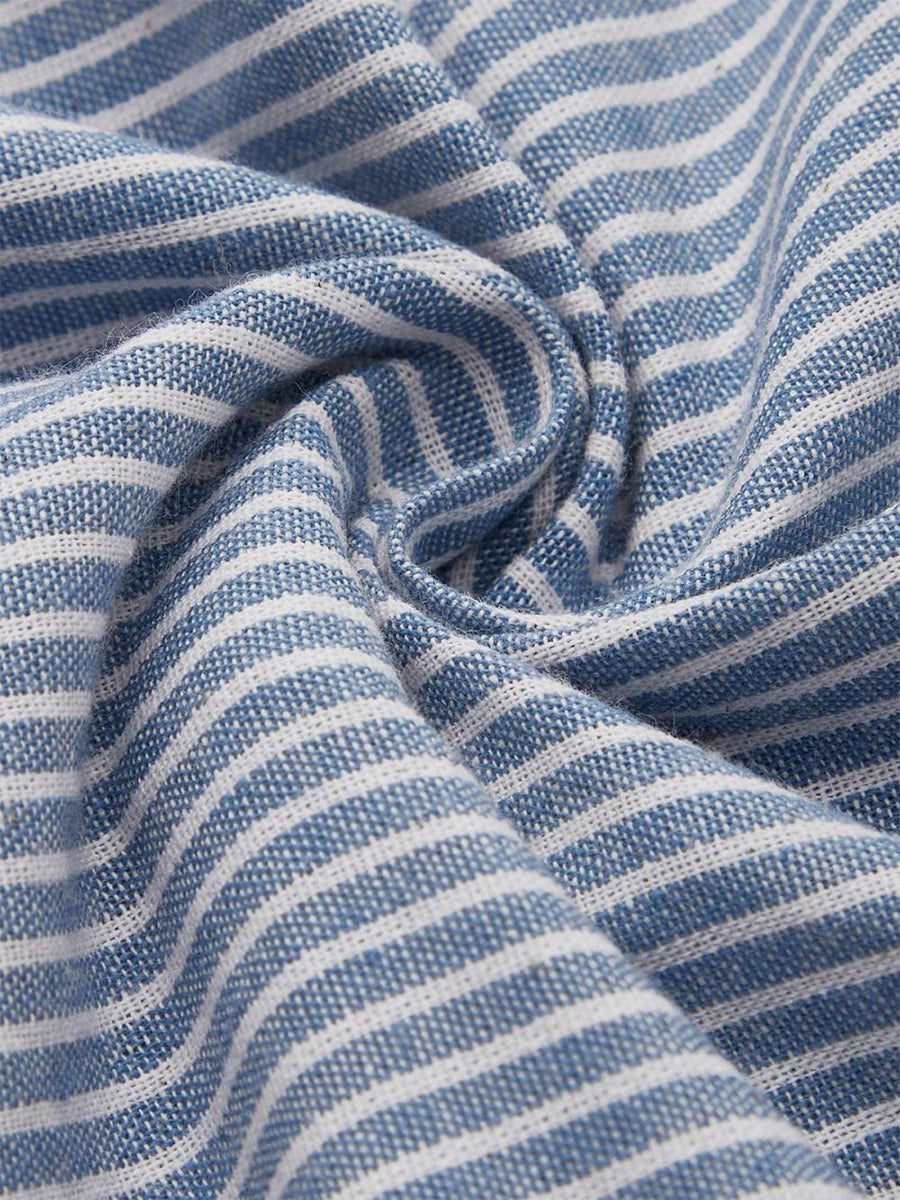LilyWish Short Sleeve Striped Regular Loose Blouse