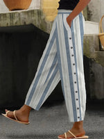 LilyWish Loose Striped Casual Pants