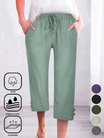 Plain Loose Casual Pocket Stitching Pants