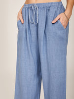 Women's Casual Wide Leg Pants with Elastic Drawstring Waist