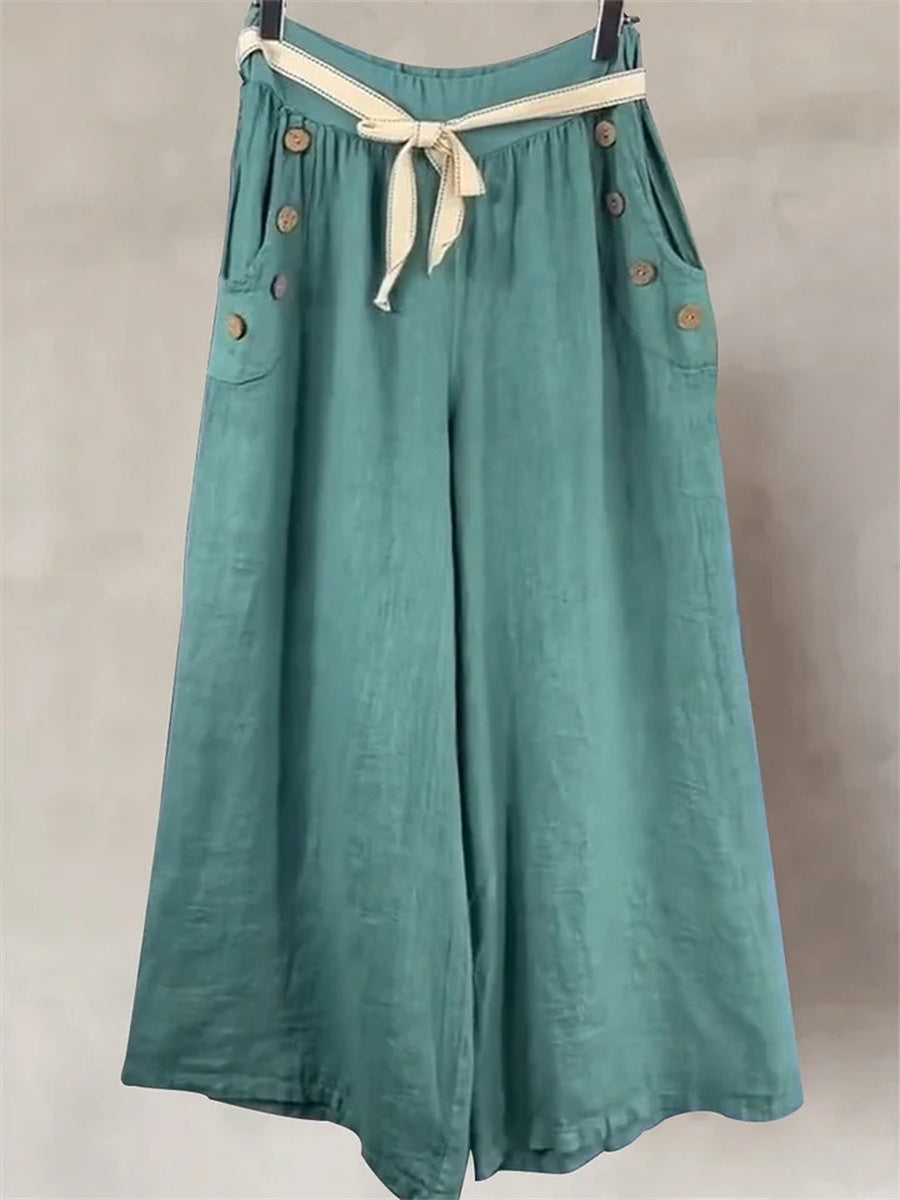 Women's Solid Color Wide Leg Pants