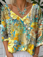 LilyWish Attractive V-Neck Long Sleeve Top