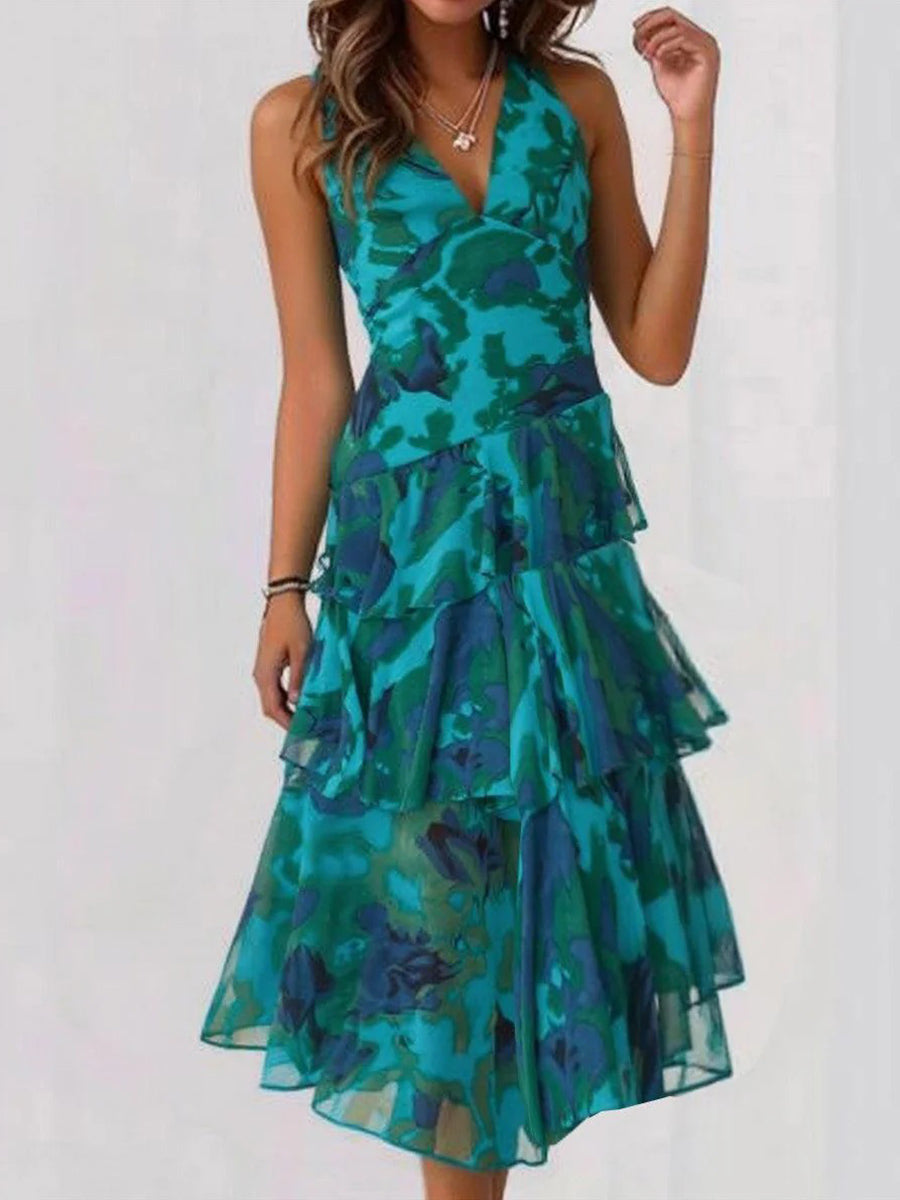 Dreamy V-Neck Sleeveless Midi Dress