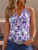 LilyWish Vintage Floral Tank Top