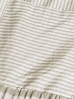 Loose Striped Crew Neck 3/4 Sleeve Maxi Dress