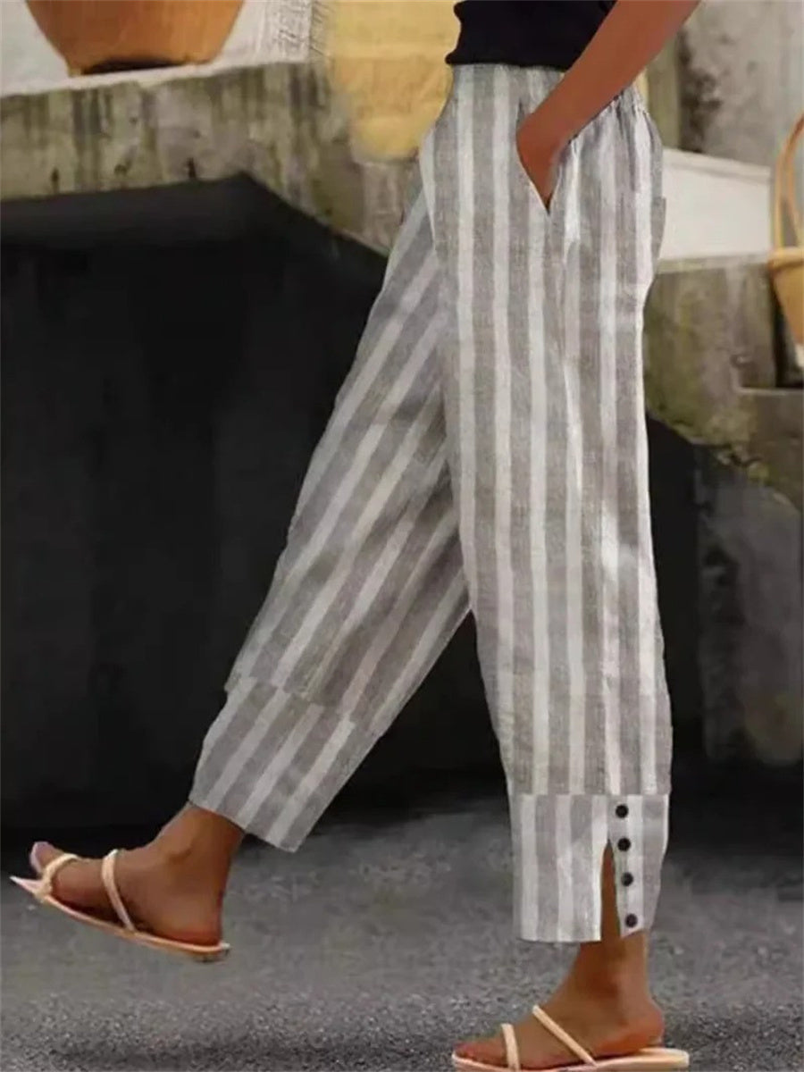 Striped Loose Casual Pants
