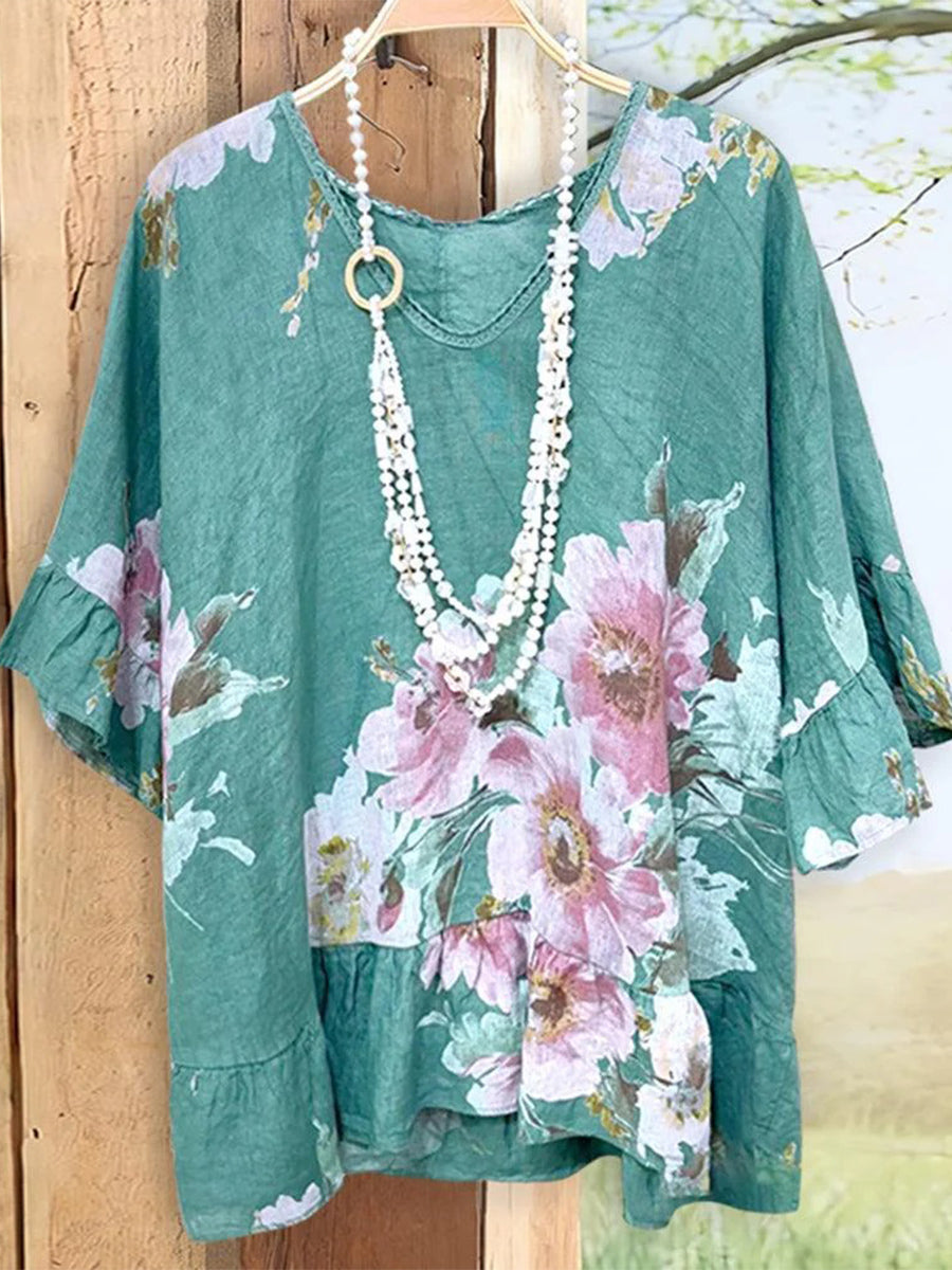 LilyWish Fresh Green Short Sleeve Top
