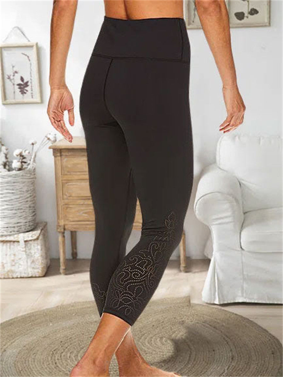 LilyWish Floral Print Casual High Waist Leggings